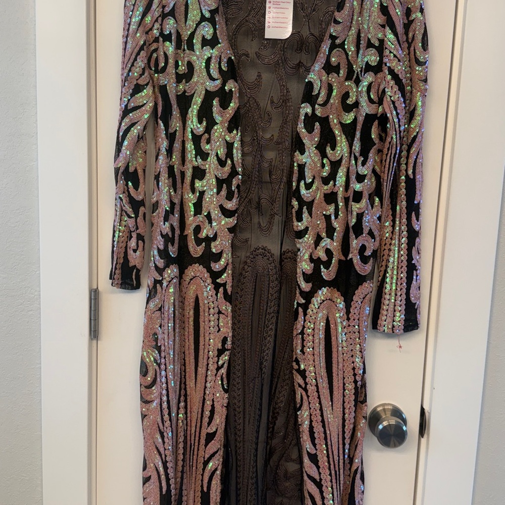 NFR Western Sequin Long Sleeve Duster